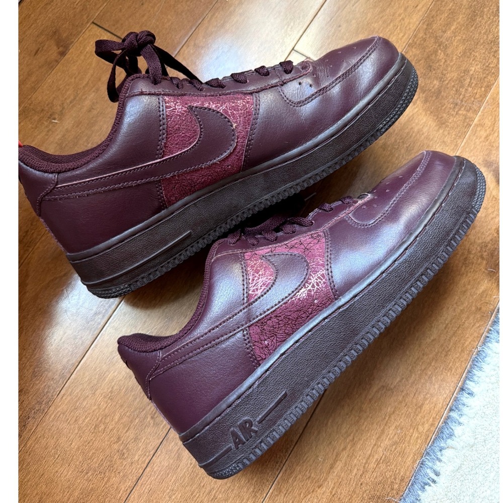 Nike Air Force 1 AF1 Low Burgundy Crush Women's 8 Indie Grunge Retro Sneakers